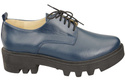 Obuv Dámské šněrovací polobotky Navy Blue Leather Natural 180 ElitaBut