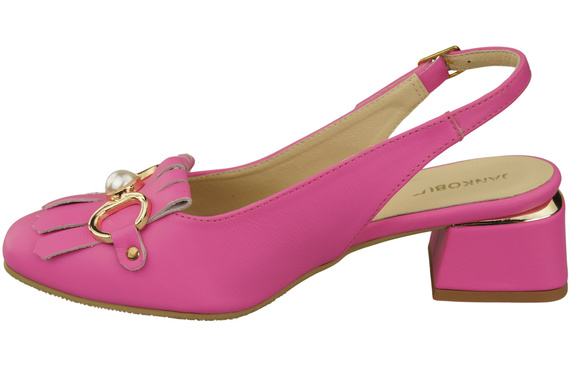 Dámská obuv Fuchsiové sandály zdobené třásněmi Přírodní kůže 208 ElitaBut