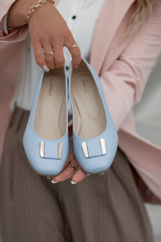 Dámská obuv Dámské lodičky Přírodní kůže 187 Světle modrá ElitaBut