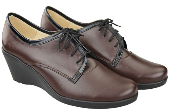 Obuv Dámské polobotky On Anchor přírodní kůže Chocolate 181 ElitaBut