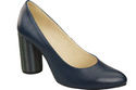 Dámská obuv Navy blue Přírodní kůže Barevný ozdobný podpatek 194 ElitaBut