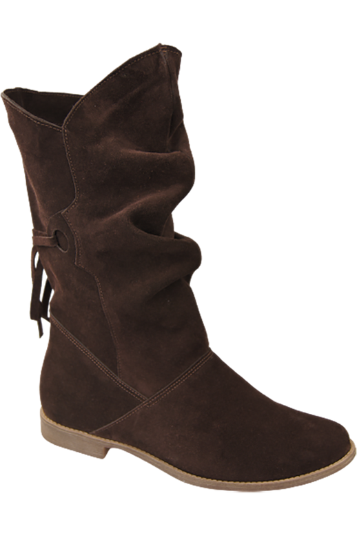 Obuv Dámské boty Chocolate Winter leather velour 999 Z ElitaBut