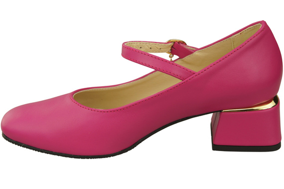 Dámská obuv Dámské lodičky s páskem Fialová přírodní kůže 202 ElitaBut