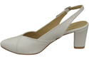 Dámská obuv White Stiletto Sandals Natural Leather 217 ElitaBut