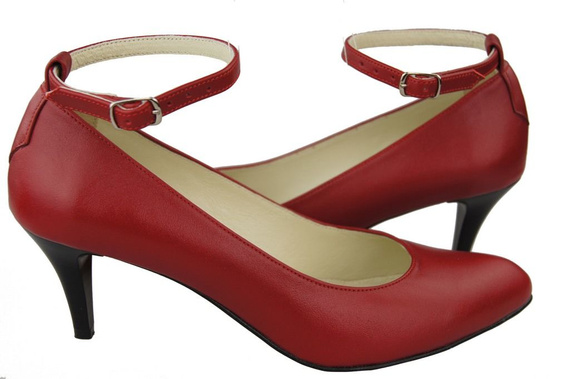 Dámská obuv Červené lodičky Přírodní kůže 997 ElitaBut