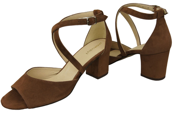 Dámská obuv Sandály Hnědá semišová kůže 111 ElitaBut