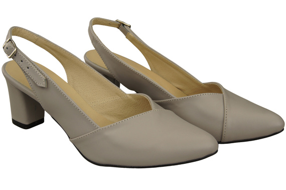 Dámská obuv Sandály Light Ash na podpatku Přírodní kůže 217 ElitaBut