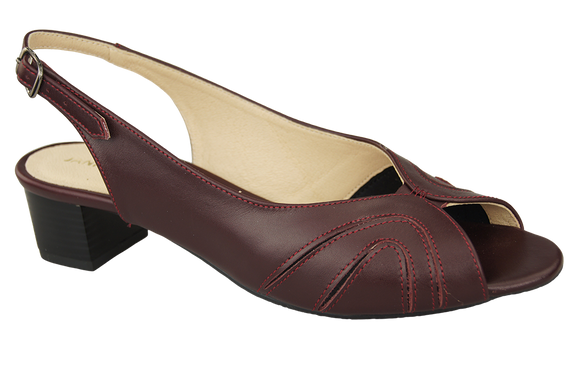 Dámská obuv Přírodní kůže Sandály Maroon 991 ElitaBut