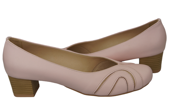 Dámská obuv Dámské kožené lodičky Powder pink 786 ElitaBut