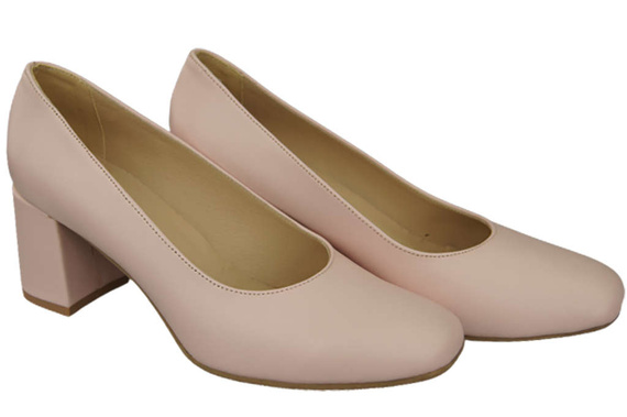 Dámská obuv Přírodní kožené lodičky 171 Powder pink ElitaBut