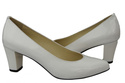 Dámská obuv Dámské kožené lodičky White Lacquer 974 ElitaBut