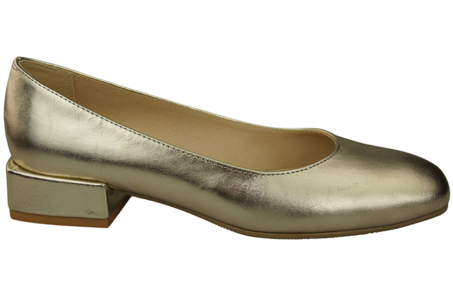 Pohodlná dámská obuv Gold Flats Natural Leather 204 ElitaBut