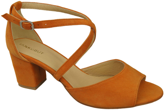 Dámská obuv Sandály Oranžová semišová kůže 111 ElitaBut