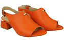 Dámská obuv Sandály Orange gold buckle Natural leather 198 ElitaBut