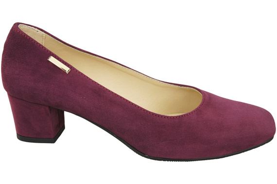 Pohodlná dámská obuv Maroon Natural Leather Suede 172 od ElitaBut