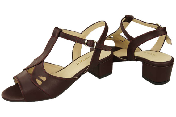 Dámská obuv Sandály Maroon Natural Leather 169 ElitaBut