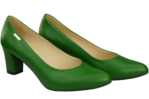 Klasická hladká dámská obuv Obuv v zelené přírodní kůži 213 ElitaBut