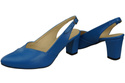 Dámská obuv Modré sandály na podpatku Přírodní kůže 217 ElitaBut