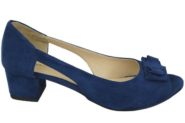 Dámská obuv Navy Blue Suede Leather Sandals 145 Z ElitaBut