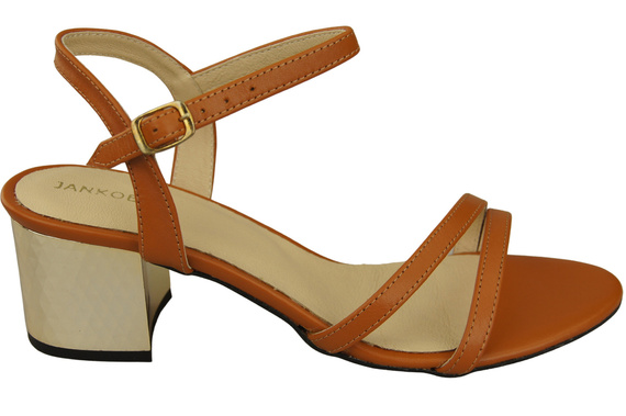 Dámská obuv Červená přírodní kůže 197 Smyslně odhalující nohy Sandály ElitaBut