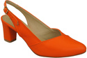 Dámská obuv Oranžové sandály na podpatku Přírodní kůže 217 ElitaBut