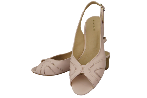 Dámská obuv Sandály z přírodní kůže Powder pink 991 ElitaBut