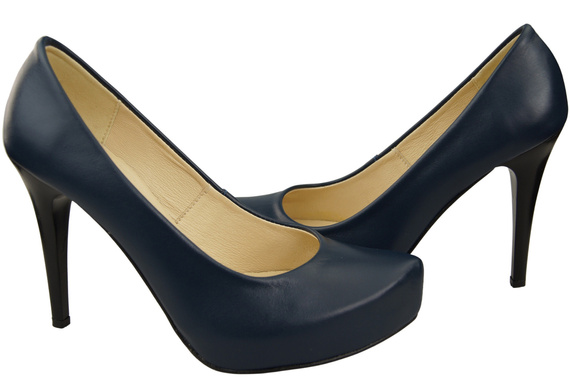 Dámská obuv Navy blue Stiletto pumps přírodní kůže 205 ElitaBut