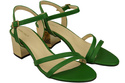 Dámská obuv Zelená přírodní kůže 197 Smyslně odhalující sandály ElitaBut