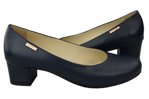 Dámská obuv Dámské lodičky Přírodní kůže 116 Námořnická modř ElitaBut