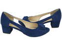 Dámská obuv Navy Blue Suede Leather Sandals 145 Z ElitaBut