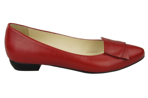 Dámské boty Balerina Red Natural leather 988 ElitaBut