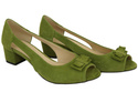 Dámská obuv Pistachio Leather Suede Sandals 145 Z ElitaBut