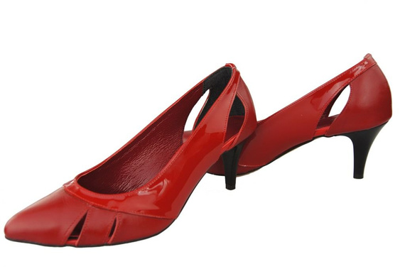 Dámská obuv Červené lodičky Přírodní kůže 995 ElitaBut