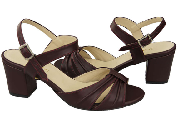 Dámská obuv Sandály Maroon Natural Leather 168 ElitaBut