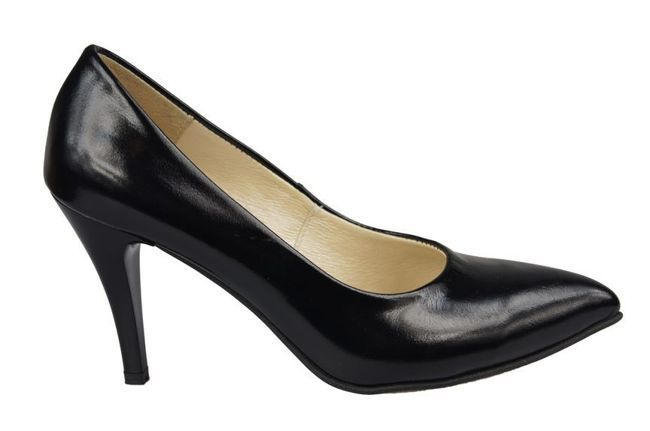 Dámská obuv Dámské lakované lodičky Black Lacquered 816 ElitaBut