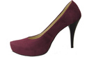 Dámská obuv Maroon Natural Leather Suede 644 ElitaBut
