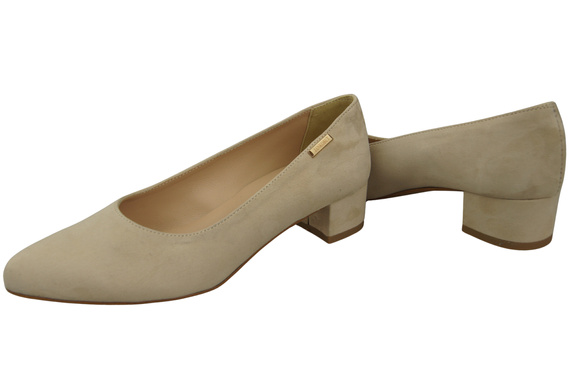 Pohodlné dámské boty Beige Natural Suede Leather 220 od ElitaBut