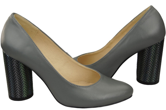 Dámské lodičky Ash z přírodní kůže Barevný ozdobný podpatek 194 ElitaBut