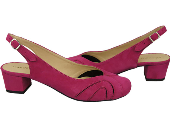 Dámská obuv Přírodní kůže Semišové sandály Fialová 842 Z ElitaBut