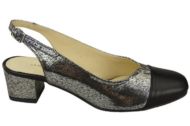 Dámská obuv Sandály Přírodní kůže 165 Black - Silver ElitaBut