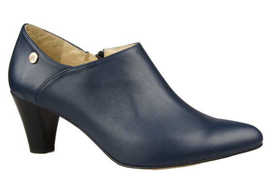 Obuv Dámské kozačky z přírodní kůže Námořnická modrá 864 ElitaBut