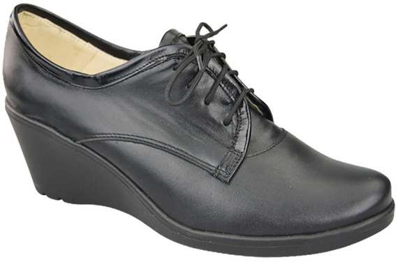 Obuv Dámské vysoké podpatky z přírodní kůže Černá 181 ElitaBut