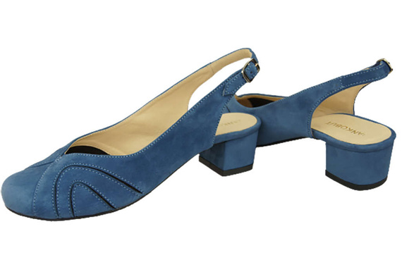Dámská obuv Přírodní semišové sandály Modrá 842 Z ElitaBut