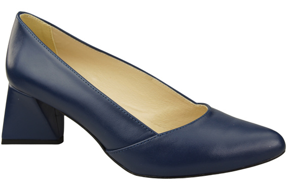 Dámské Lodičky Námořnická modř Pravá Kůže Špičatá Špička Podpatek ElitaBut 221