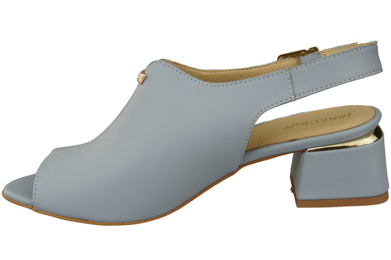 Dámská obuv Sandály Light Blue Gold Buckle Natural Leather 198 ElitaBut