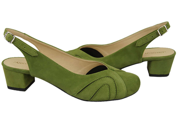 Dámská obuv Sandály přírodní kůže semišová pistácie 842 Z ElitaBut