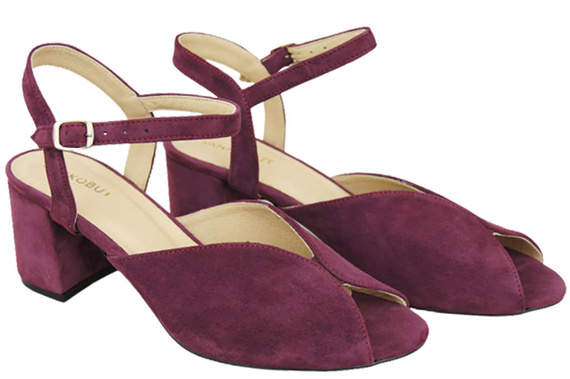Dámská obuv Sandály Maroon Natural Leather Suede 185 ElitaBut