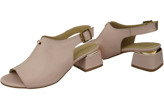 Dámská obuv Sandály Powder pink gold buckle Přírodní kůže 198 ElitaBut