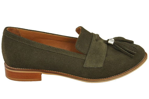 Dámská obuv Mokassins Natural Leather Velour Bottle 134 ElitaBut