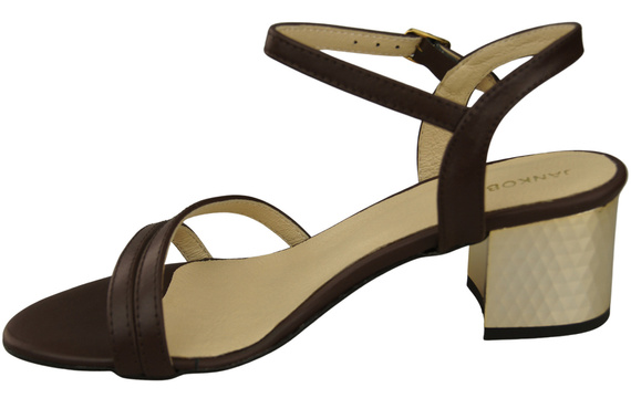 Dámská obuv Chocolate Natural Leather 197 Smyslně odhalující sandály na nohy ElitaBut